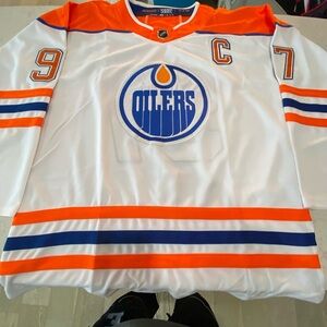 Mcdavid Edmonton Oilers White and Orange Jersey